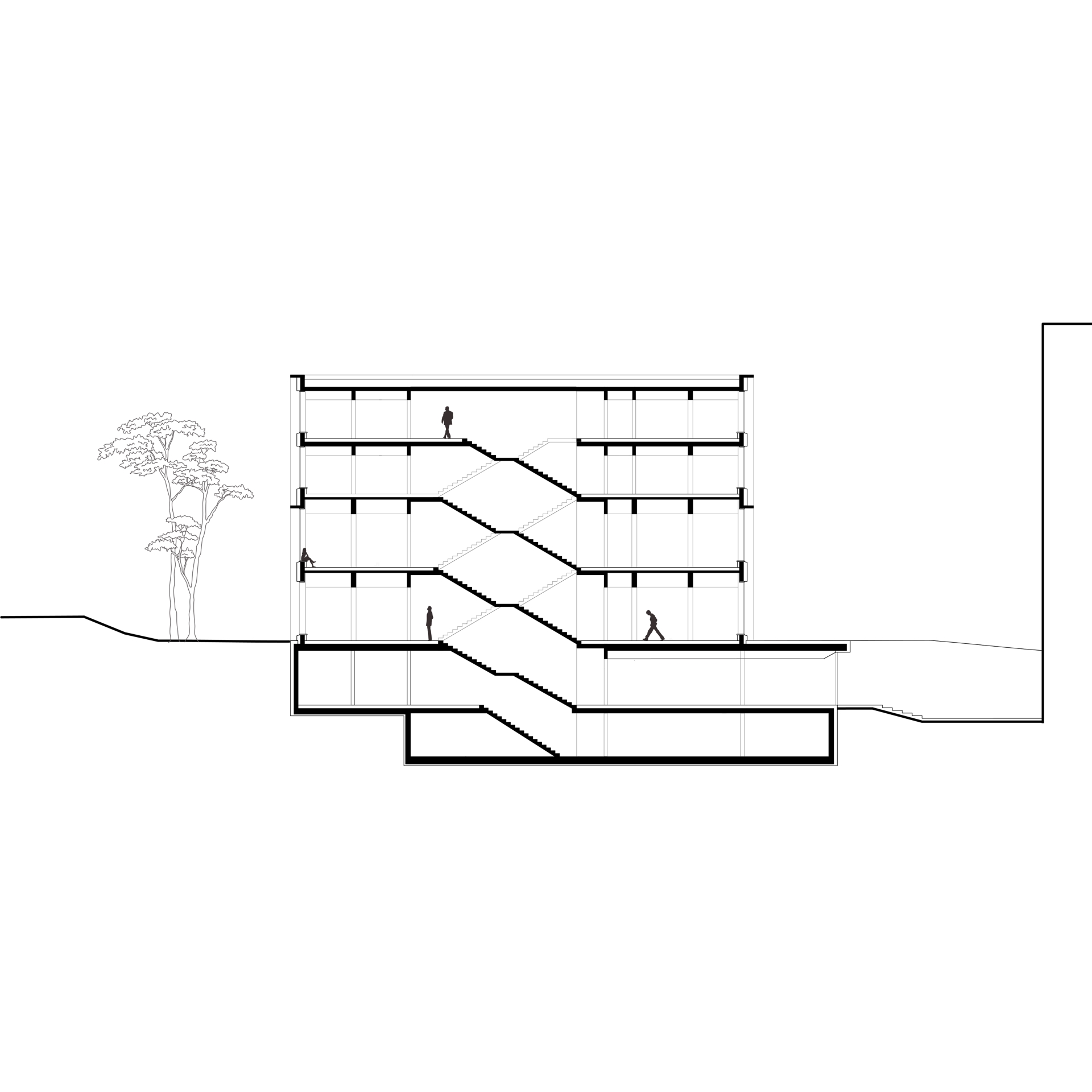 BOKU Wien Ilse Walentin Haus Projekt DELTA Schnitt 02