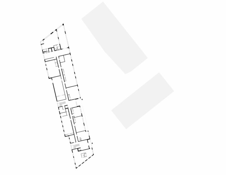 Nordbahnhof Baufeld. Projekt DELTA. Grundriss EG.