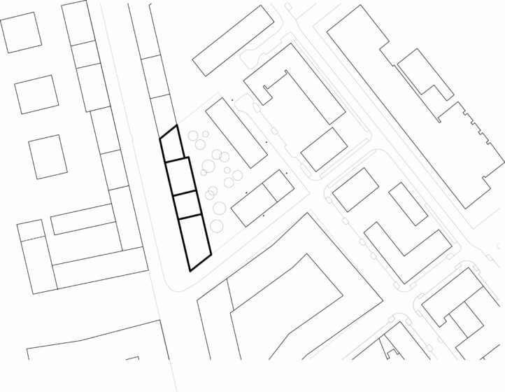 Nordbahnhof Baufeld. Projekt DELTA. Lageplan.